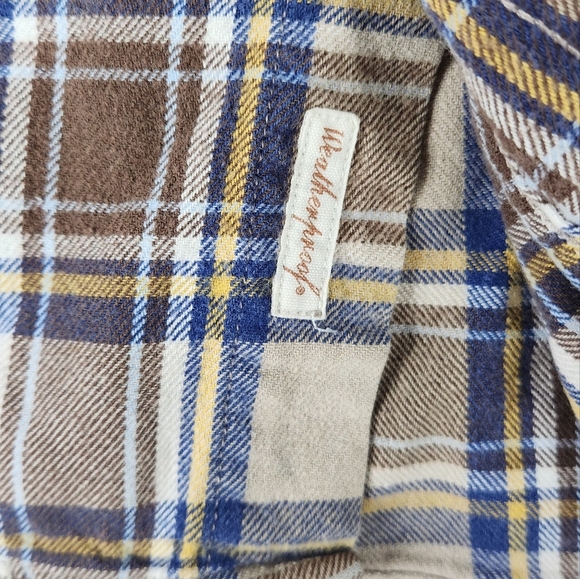 Weatherproof Tartan Flannel Casual Button Up Shirt Mens Size XL Blue Brown - Picture 11 of 11